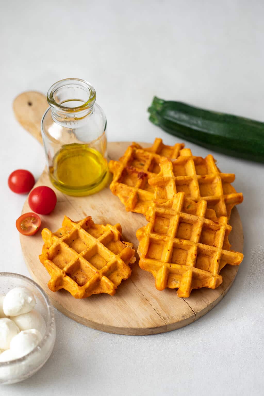 Gaufres aux légumes façon pizza